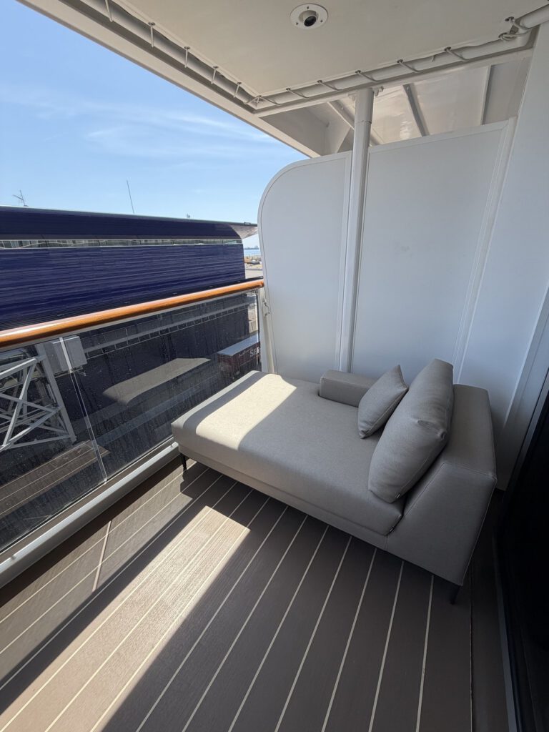 Hafenblick mit Kreuzfahrtschiffen