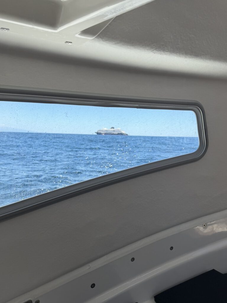 Kreuzfahrtschiff am Wasser