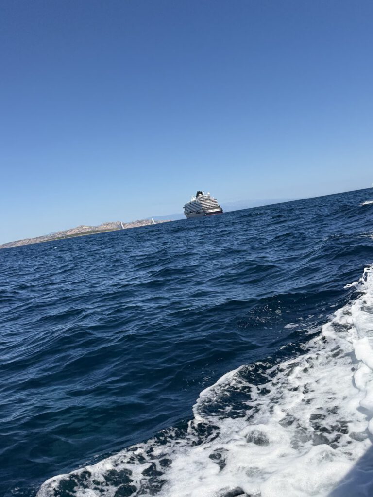 Kreuzfahrtschiff am Wasser
