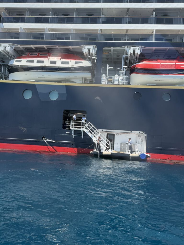 Kreuzfahrtschiff am Wasser