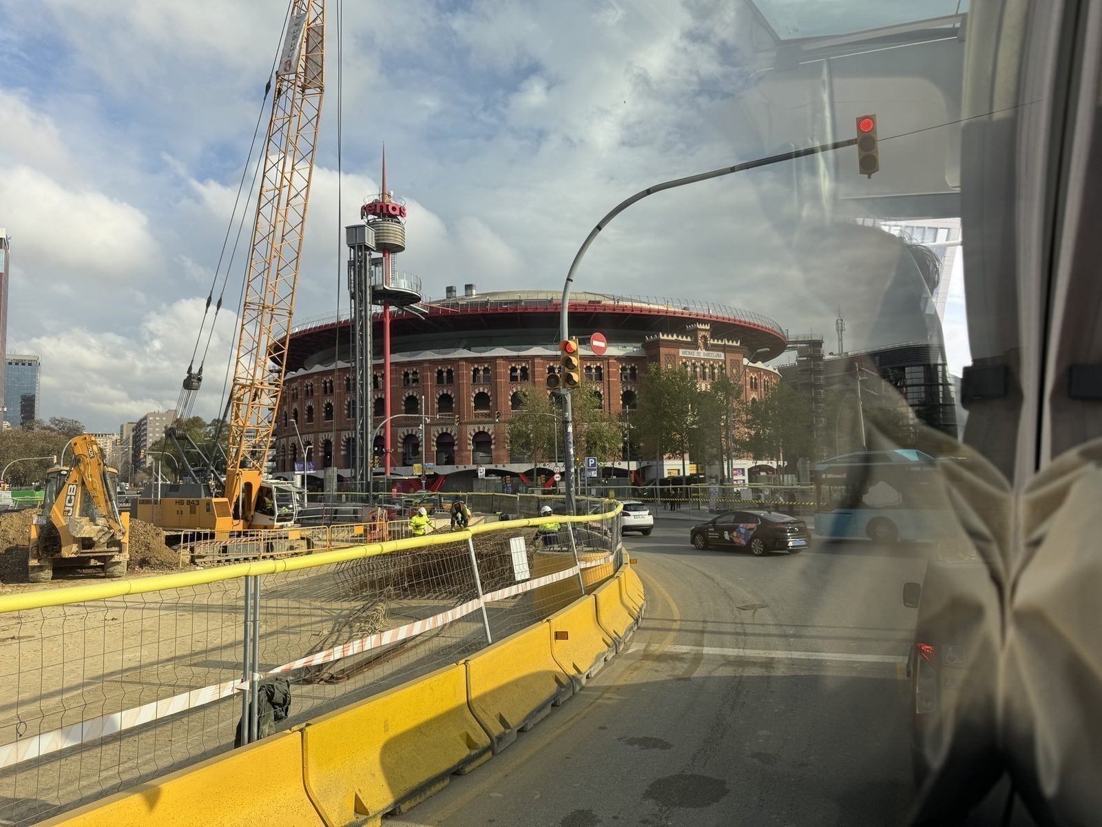 Baustelle vor Arenas Barcelona