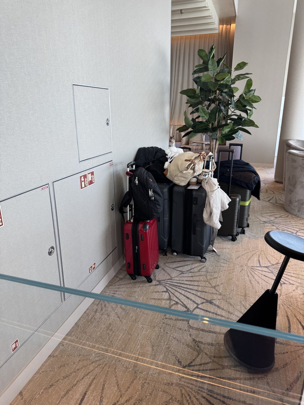 Gepäck bereit für den Abflug