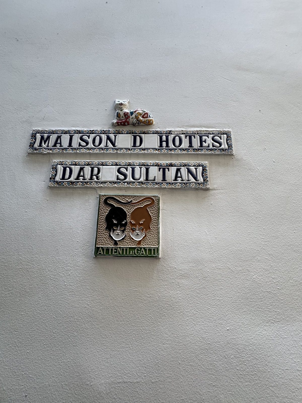 Maison d'Hotes Dar Sultan mit Katzenwarnung