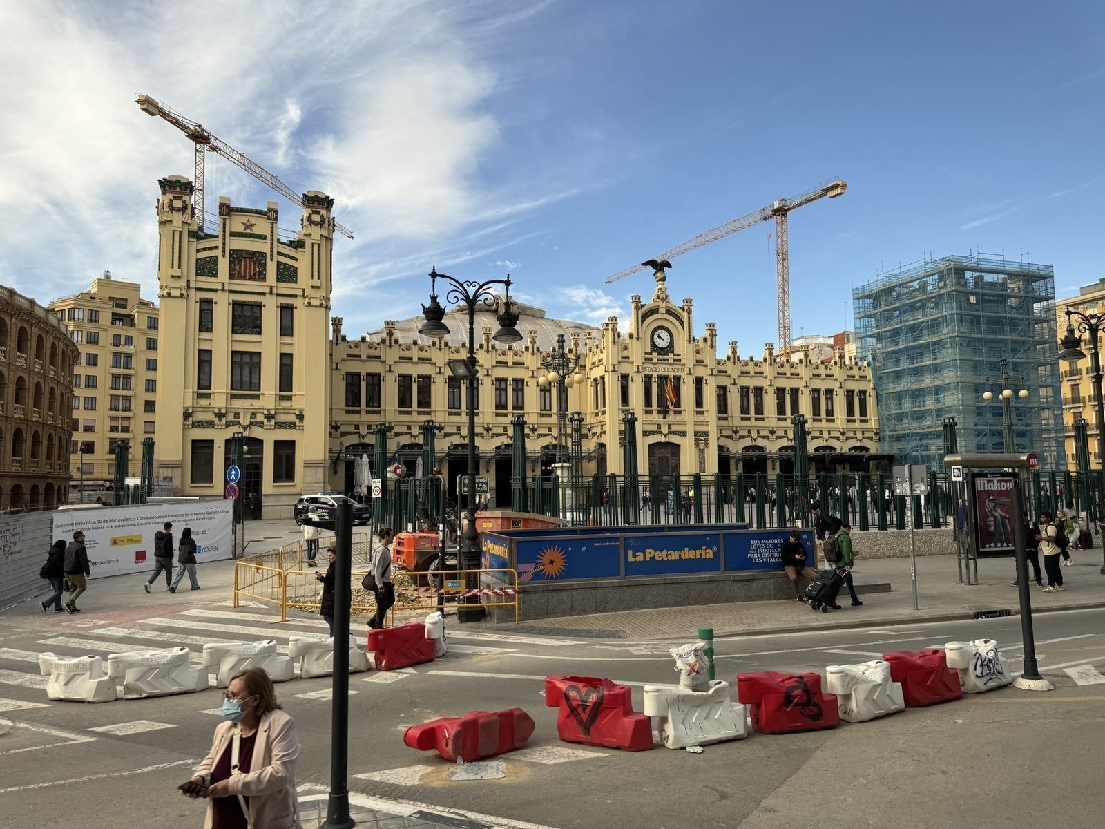 Blick auf den Bahnhof Estació del Nord in Valencia