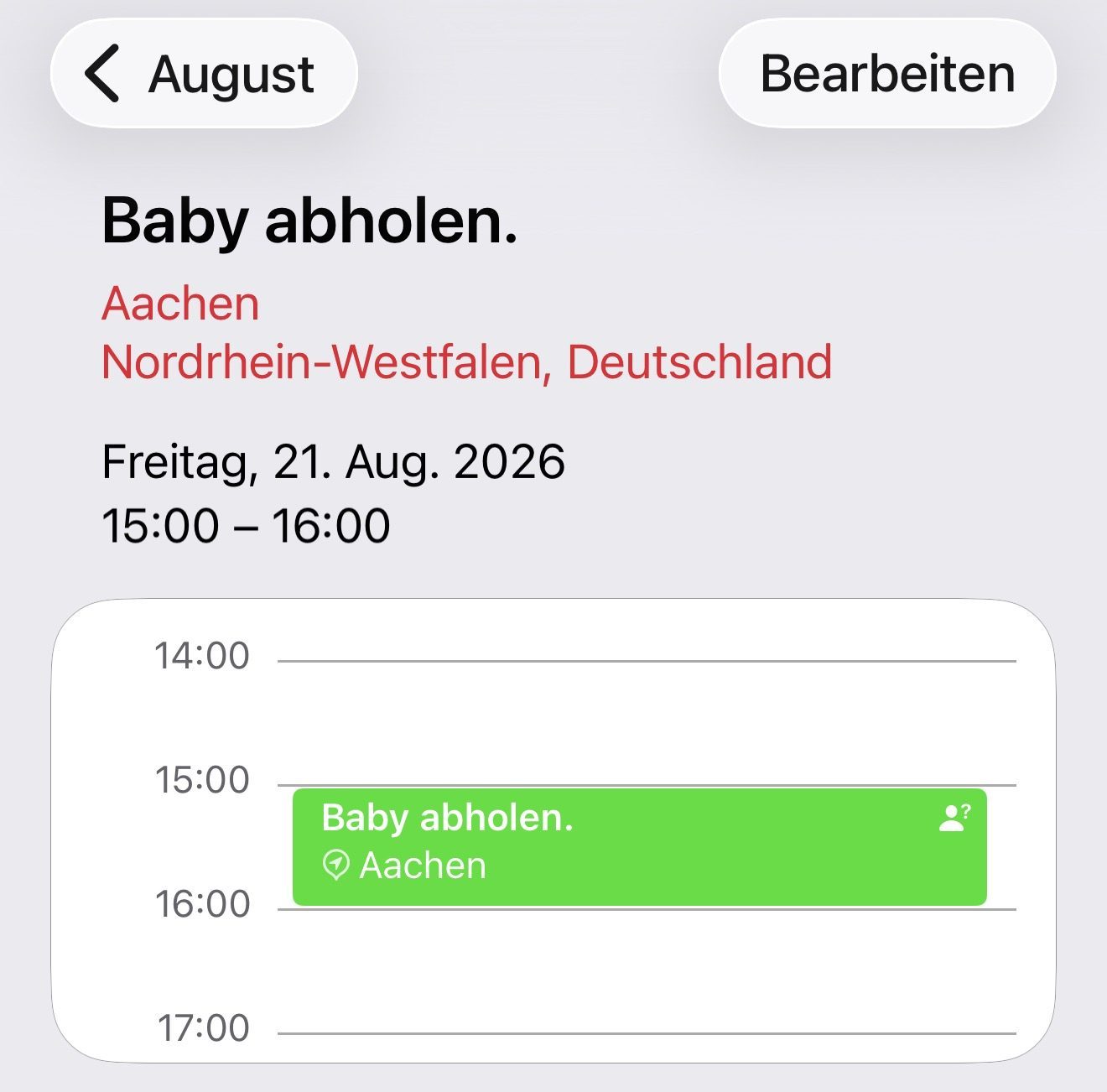 Termin zum Abholen des Babys, Alfa Romeo Giulia in Aachen