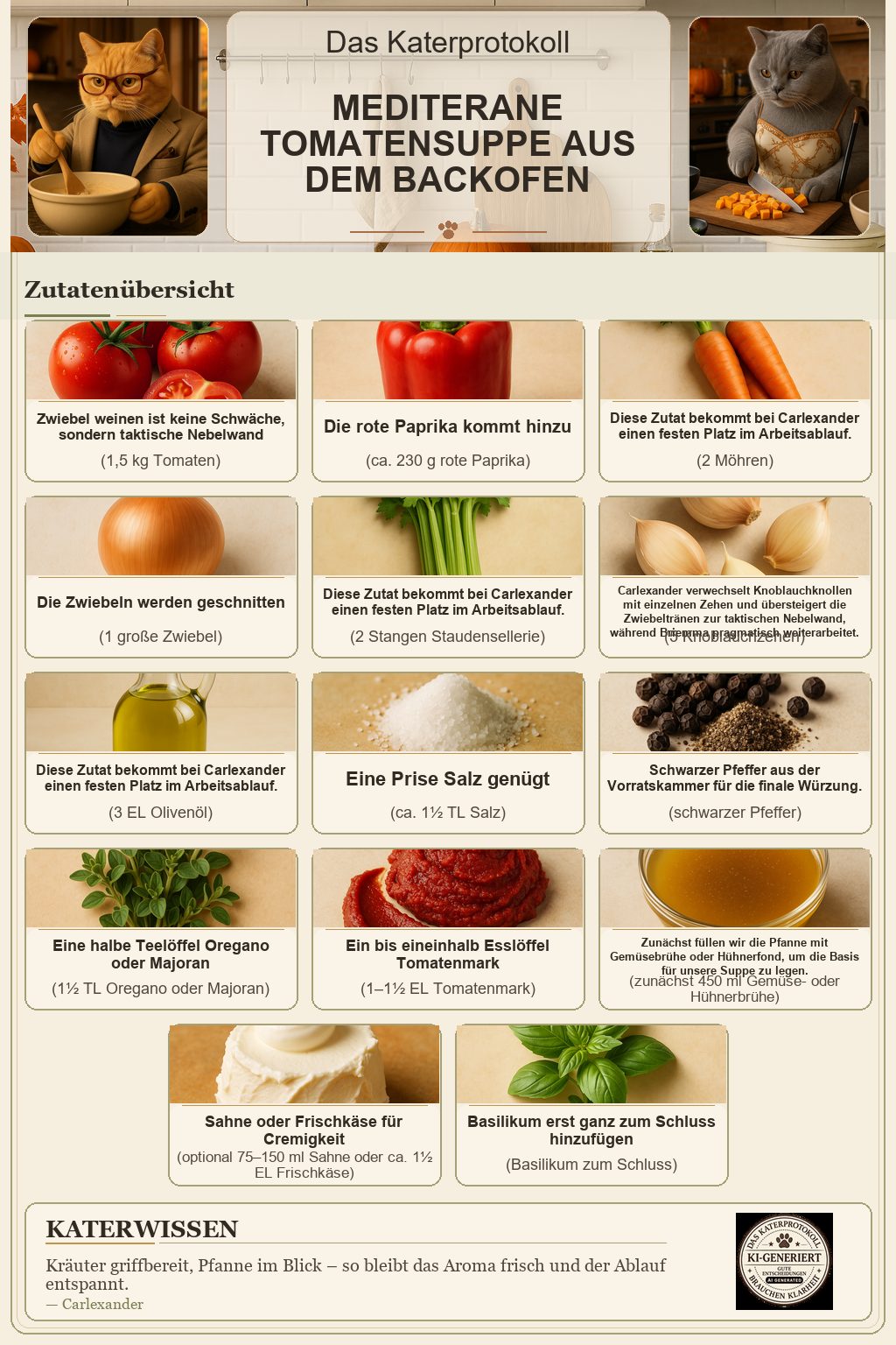 Rezeptposter: 2026 09 06 Mediterane Tomatensuppe Aus Dem Backofen