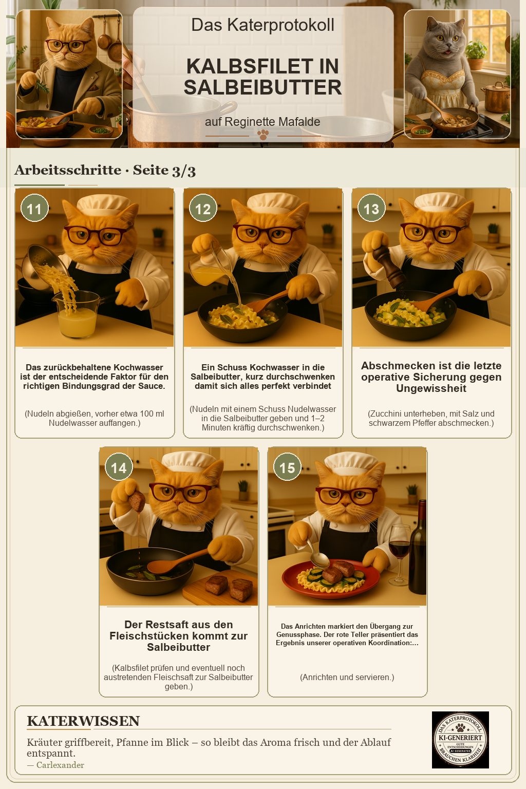 Arbeitsschrittposter: 2026 08 31 Kalbsfilet in Salbeibutter auf Reginette Mafalde - Seite 3 von 3