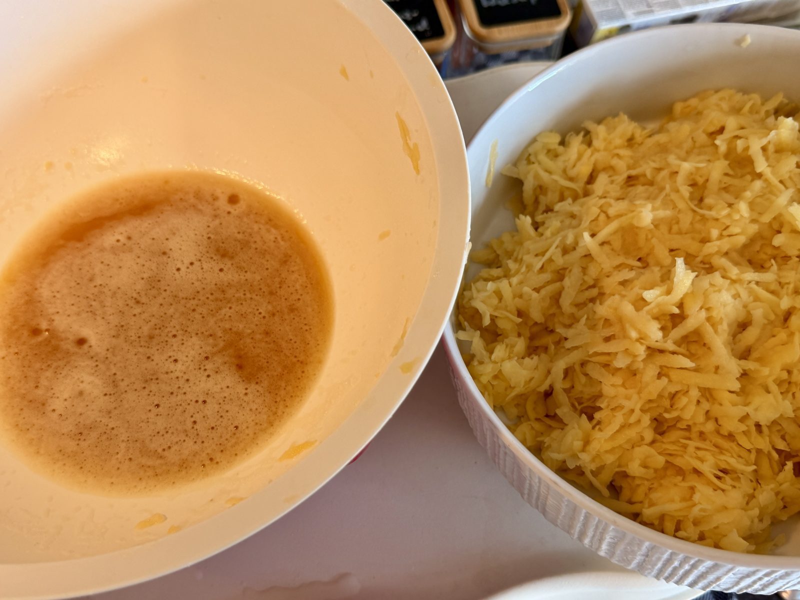Kartoffelwasser auffangen um die stärke