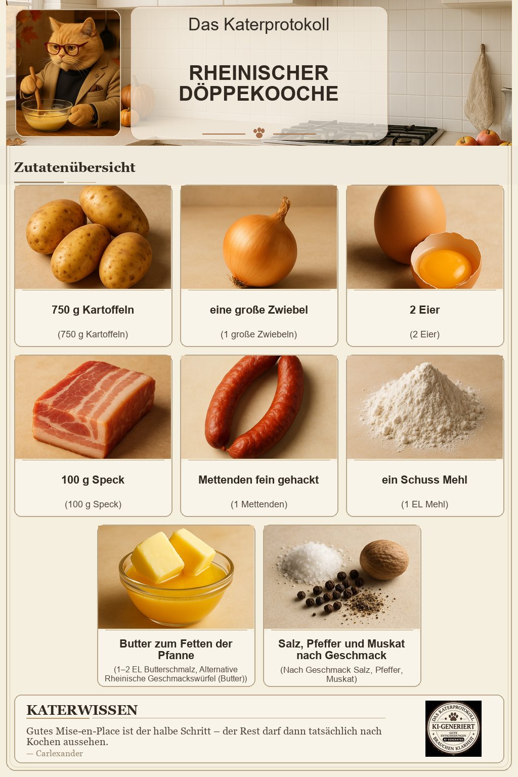 Rezeptposter: 2026 10 11 Rheinischer Döppekooche